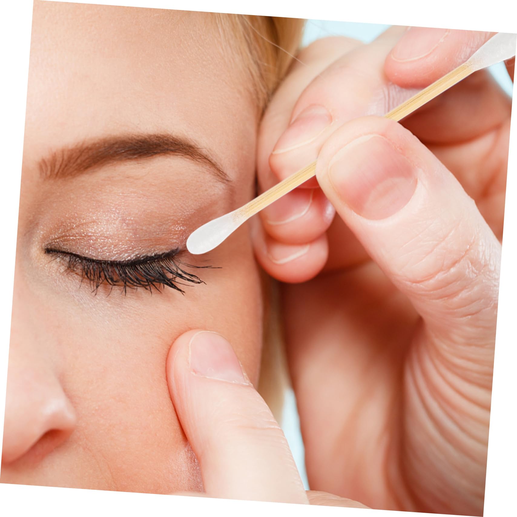 SOESFOUFU 8 Boxes Double-ended Cotton Swab Face Cleaning Swabs Eyelash Cleaning Swabs Care Buds Swabs Makeup Tool Swab Long Cotton Buds Eyelash Cleaning Sticks Makeup Swabs Cotton Swabs