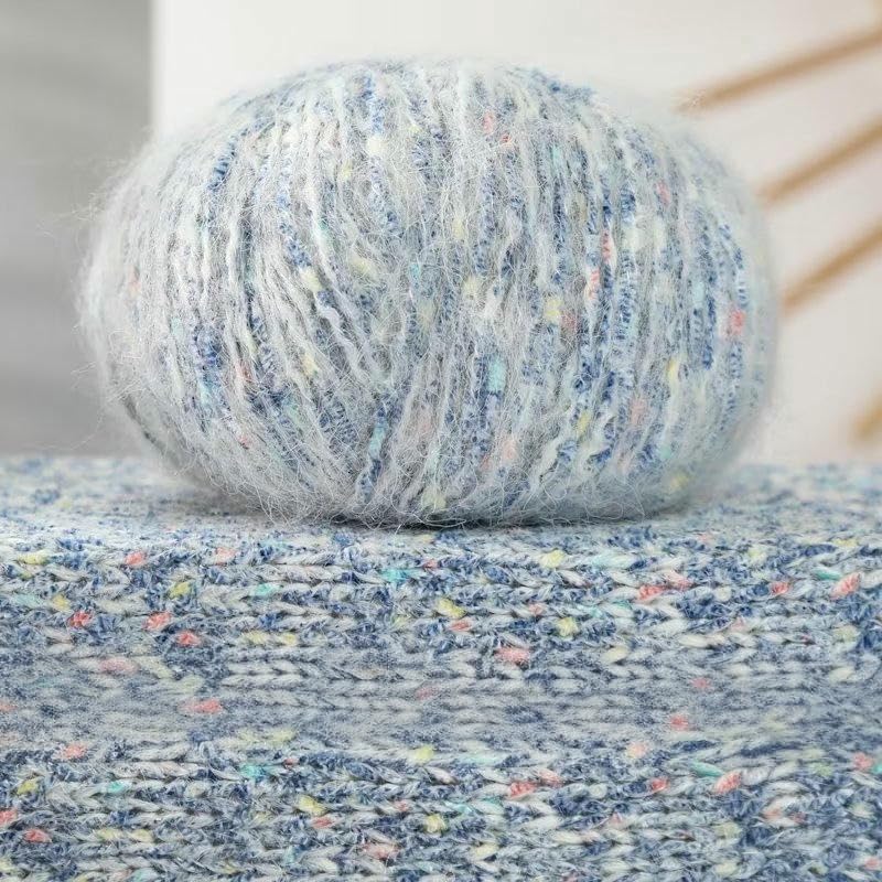 12/16/20/24 Rollos, 50 g de Hilo de Mohair Suave, Hilo de Mezcla de Mohair, para Tejer a Mano y a Ganchillo Gorros, Bufandas, Suéteres y Manualidades