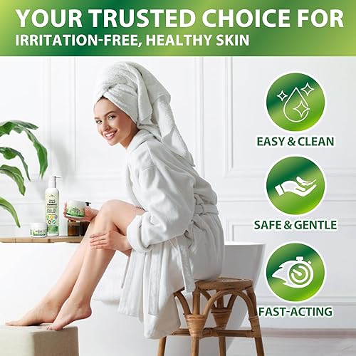 Miniatura 7 de Juego de champú para foliculitis y psoriasis del cuero cabelludo y crema de árbol de té para dermatitis seborreica, caspa, tiña e irritación