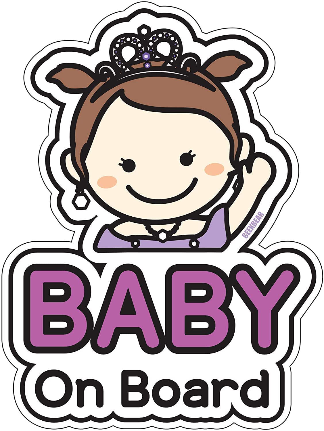 Baby on board sticker car (04. Princess)