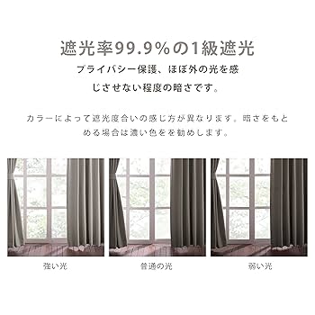 Amazon｜NICETOWN 1級遮光 断熱 防音 防寒 カーテン 幅100cm丈