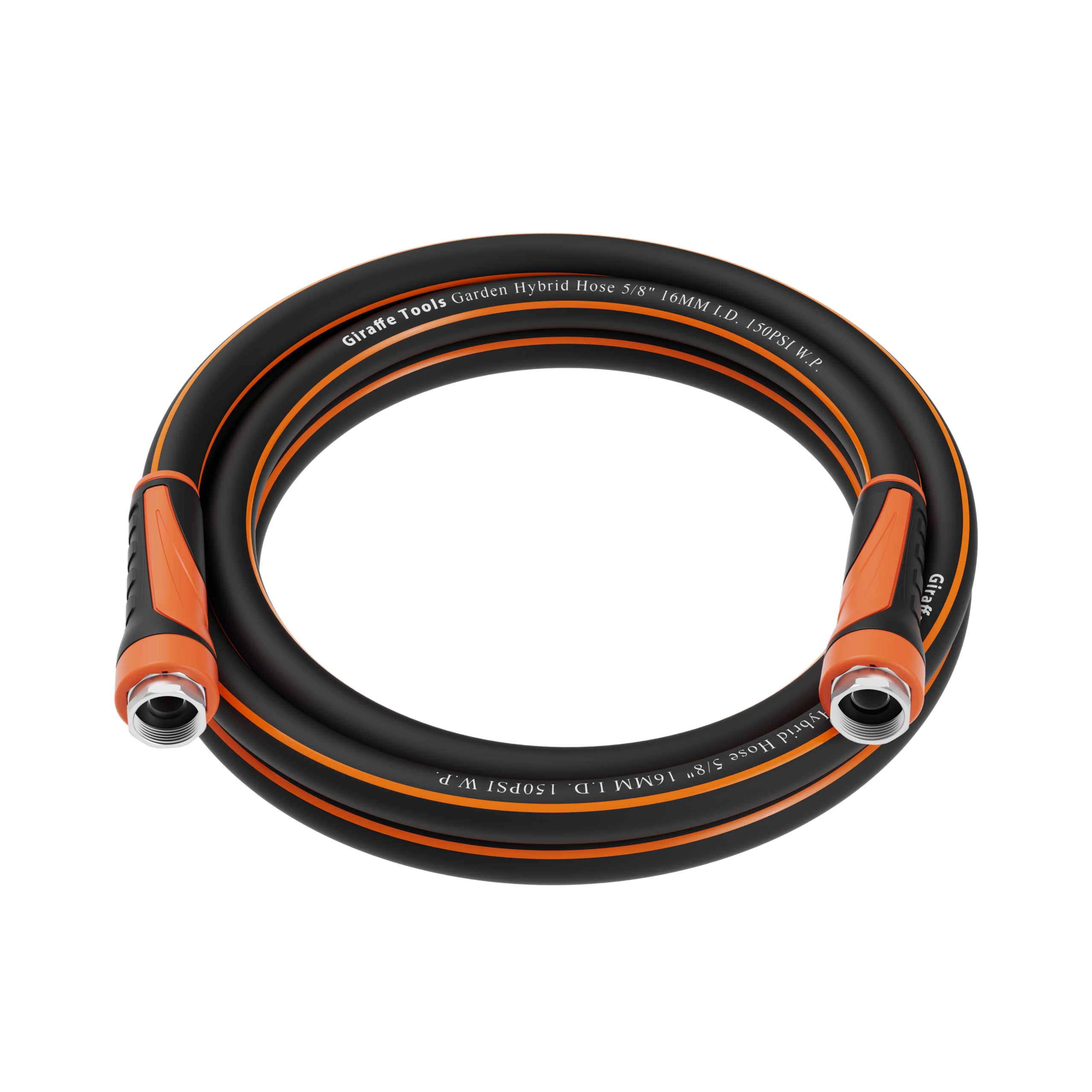 Giraffe Tools Garden Hose 5/8", Water Hose Heavy Duty, Flexible, Lightweight Hybrid Hose with Bend Protection, 2.5ft Male to Female Fittings, Burst 600 PSI, Short Leader Hose — view 9
