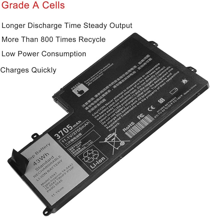 Batería Fancy Buying 9470M 43Wh 11.1V LiPo para Dell Inspiron Latitude miniatura 5