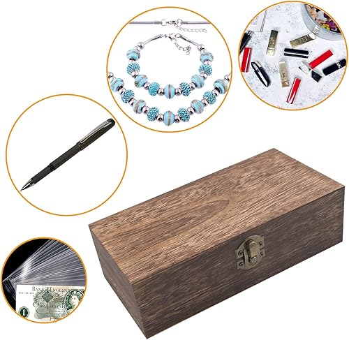 Miniatura 6 de Caja de almacenamiento de madera con 100 fundas transparentes para coleccionar dinero, organizador de fundas de monedas, soporte para billetes de