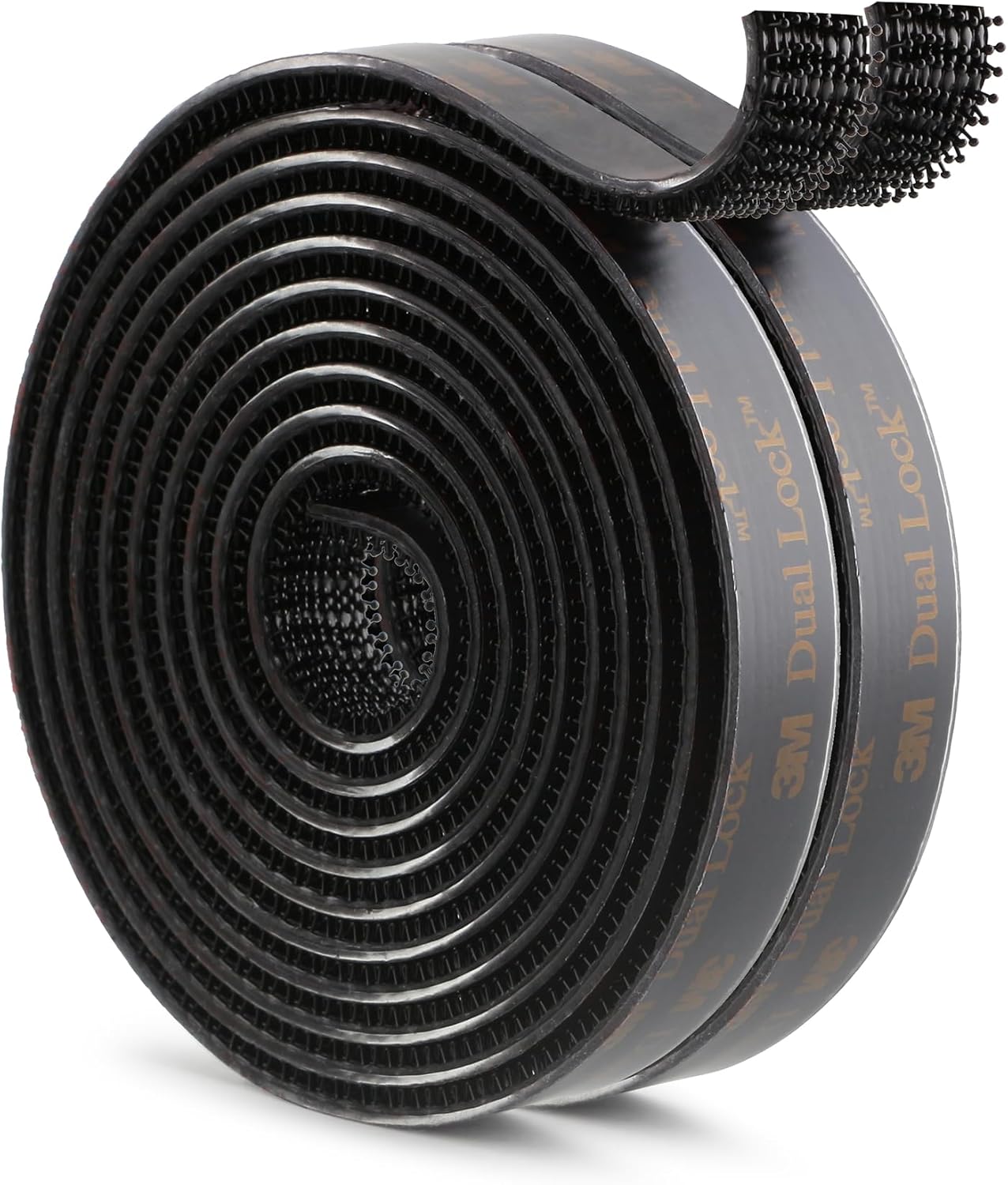 3M Dual Lock SJ3550 Reclosable Fastener 1/2''×6Ft 2 Pack, Heavy Duty Mounting Tape Strong Adhesive with Interlocking Mushroom-Shaped Heads for Indoor and Outdoor Use, Black