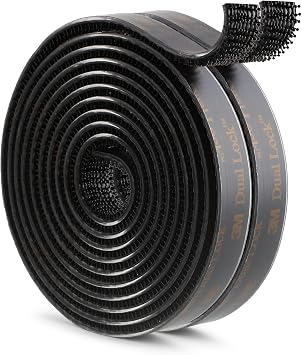 3M Dual Lock SJ3550 Reclosable Fastener 1/26Ft 2 Pack, Black