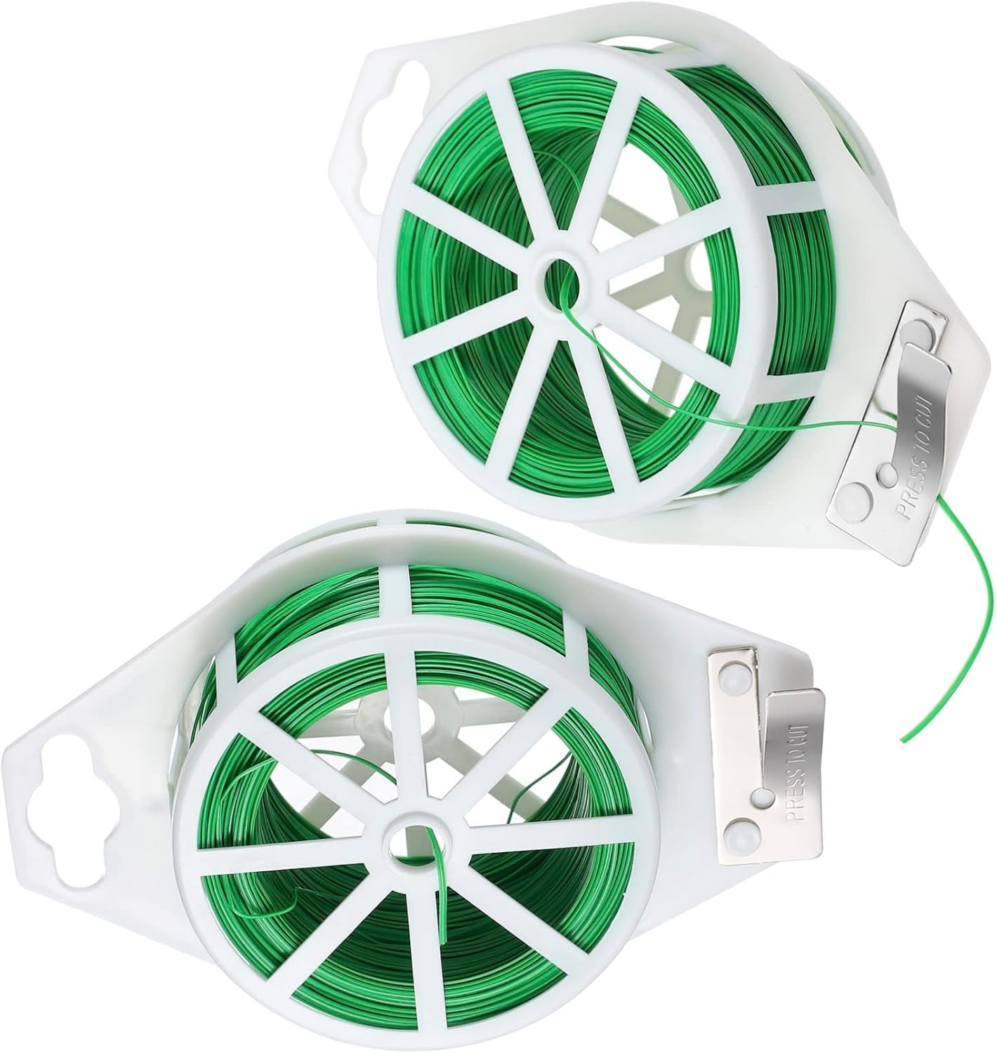 YARNOW 2rolls Climbing Plant Ties Green Heavy Duty Twine Garden Ties Cutter for Plant Support