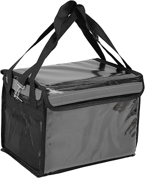 Insulated Food Delivery Bag,L Pizza Delivery Bags, Commercial Insulated Food Delivery Bag w Divider, Catering Cooler Bag for Doordash, Warmers for Parties 32L