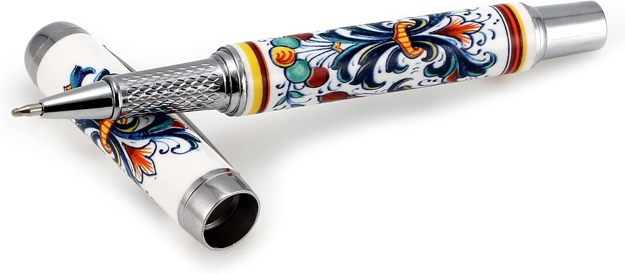 Artistica ART-PEN ROLLER BALL pen Ceramic Porcelain Ricco Deruta design.