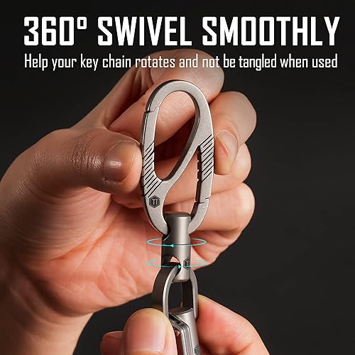 Miniatura 8 de KeyUnity KT00 Sacapuntas de mano de aleación de titanio y llavero giratorio KM12