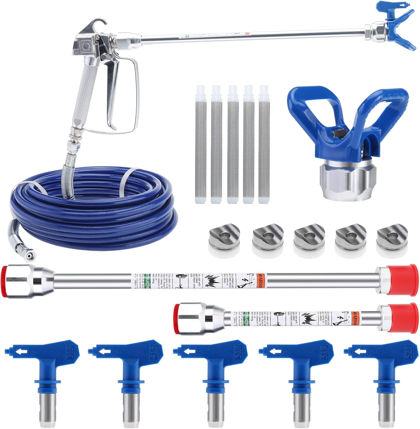 SanSanYa 15PCS Airless Paint Spray Hose Kit, 50ft Airless