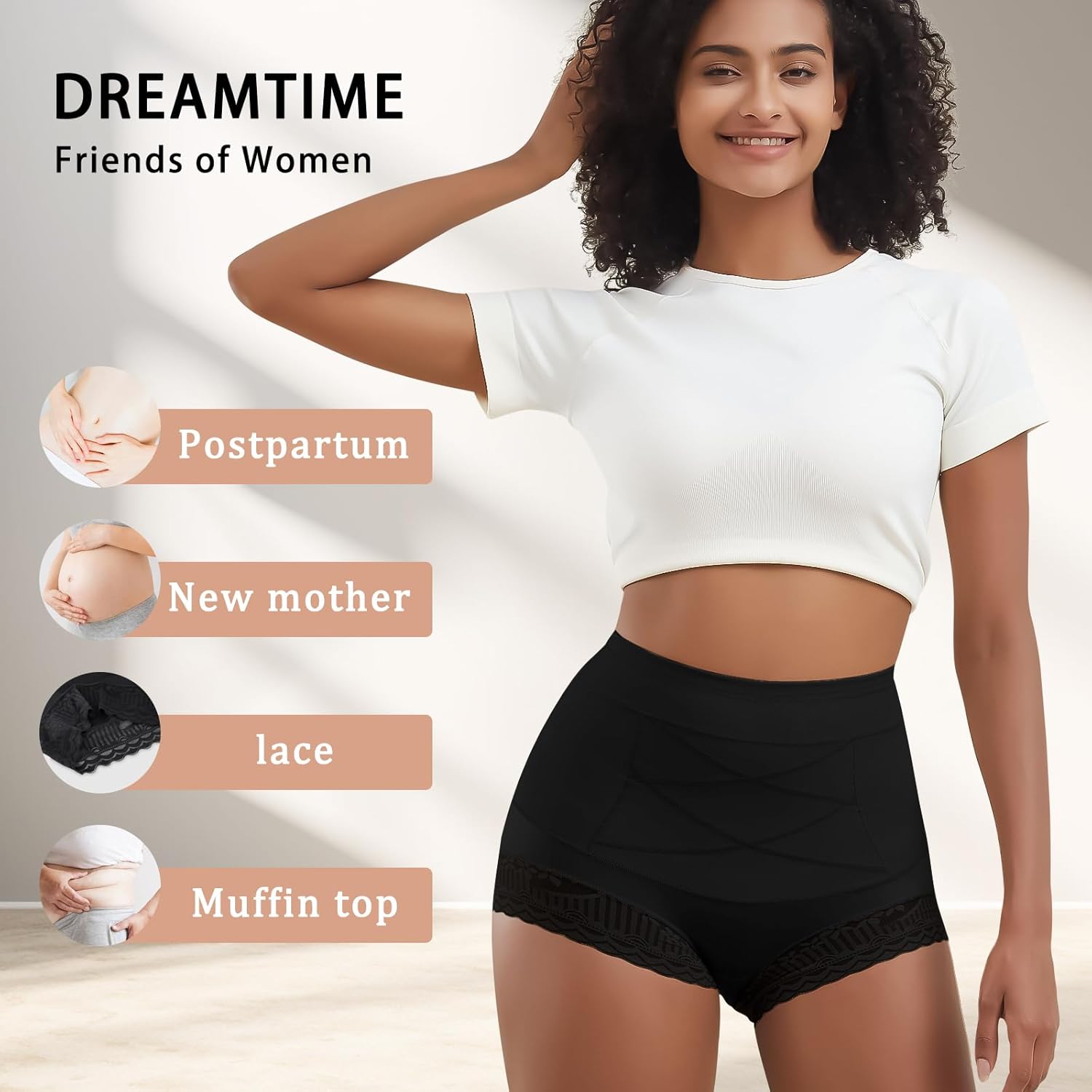 Women Shapewear Tummy Control Underwear High Waisted Girdle Body Shaper Postpartum Stretch Full Coverage - Image 5