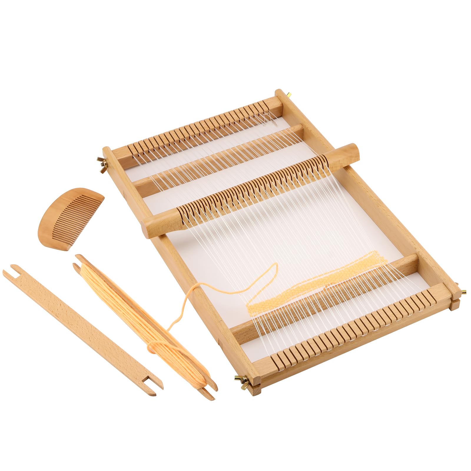UNGFEI Kit di telaio in legno da 38 x 28 cm, telaio per tessitura, kit fai da te in legno per adulti principianti progetti realizzati a mano
