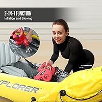 Vista 4 de POPULO 20V Cordless Mini Electric Blower Kit,150mph Wind Speed for Cleaning Workshop,Garage,Inflating Air Mattress,Leaf Blower for Small Patio