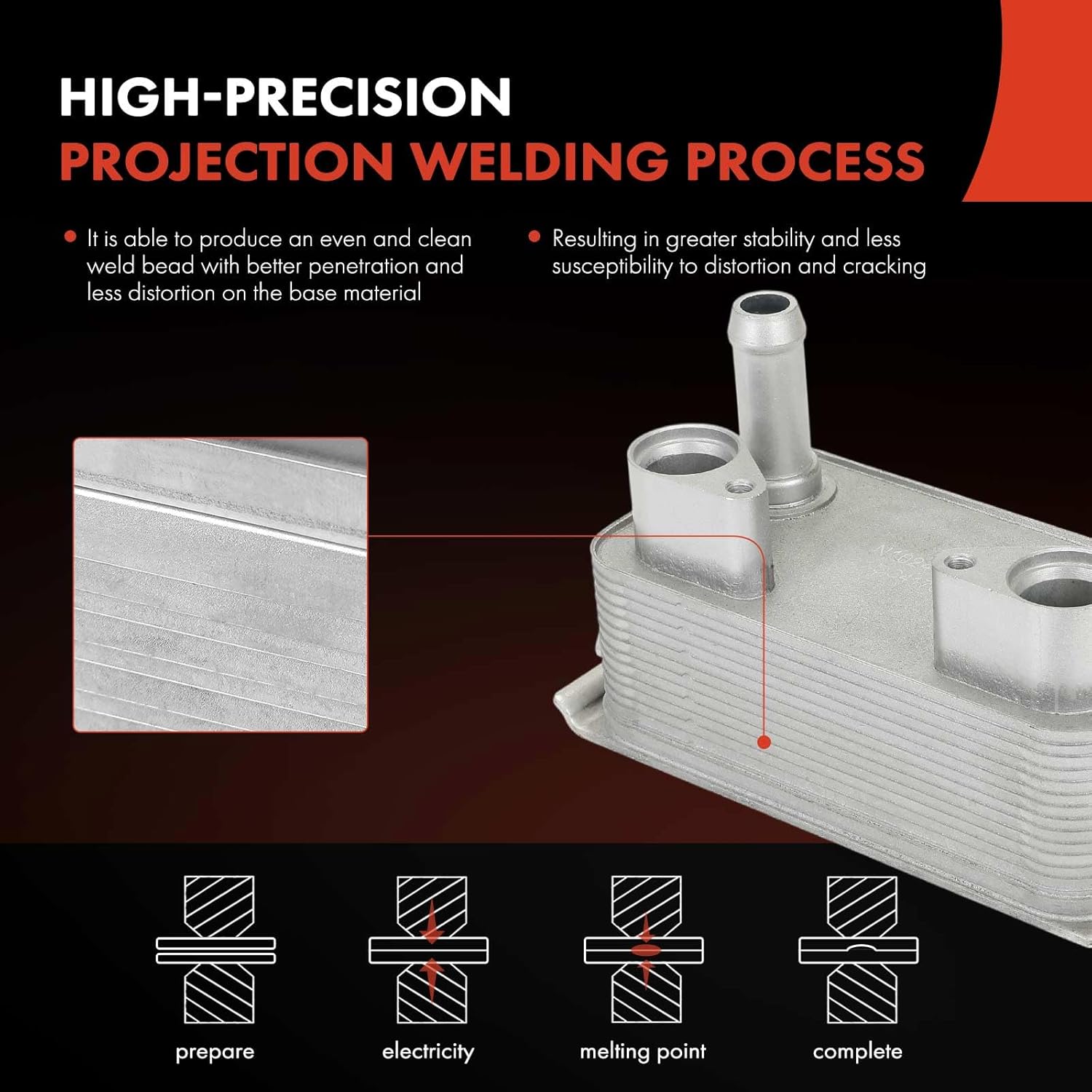A-Premium Transmission Oil Cooler Compatible with Ford Transit-150 Transit-250 Transit-350 Transit-350 HD, 2015 2016 2017 2018 2019
