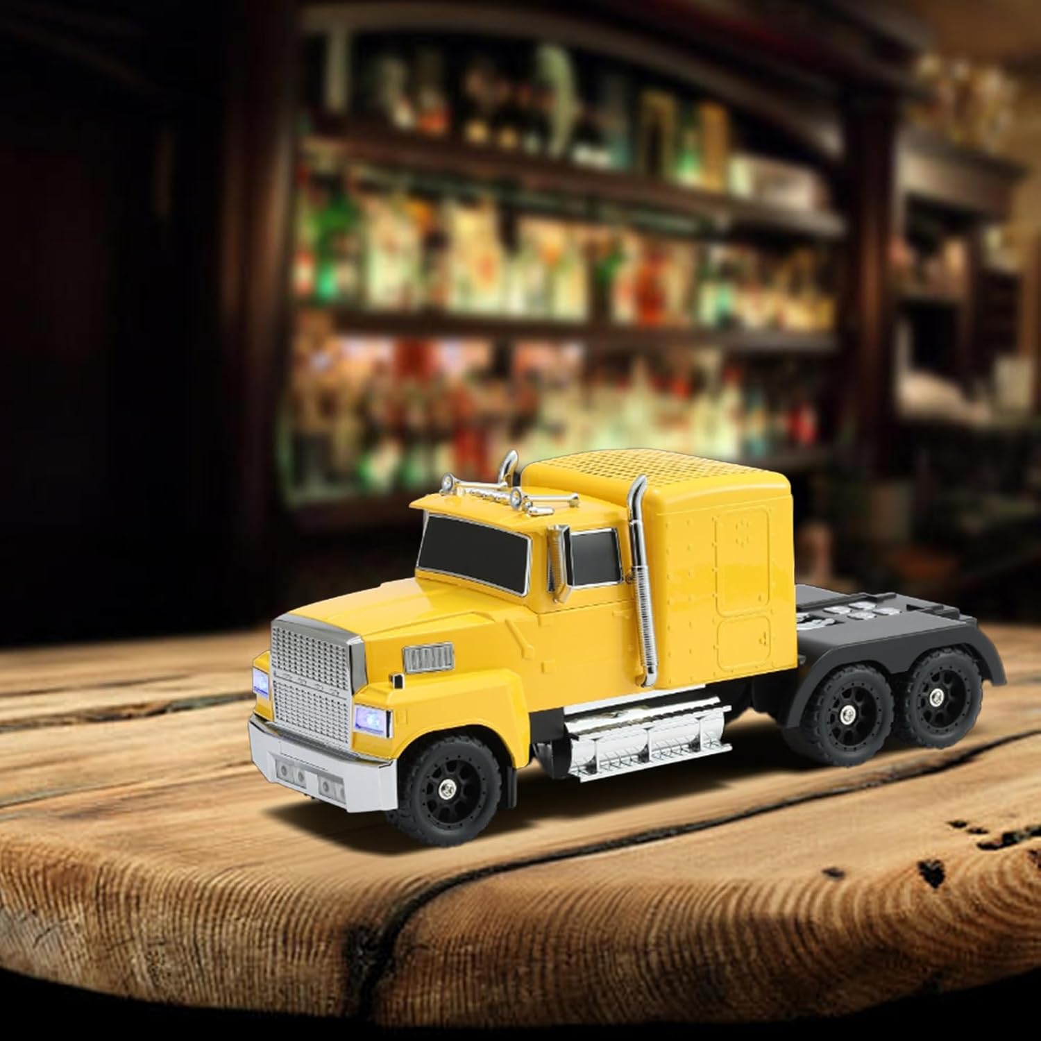 WSTER American Truck Bluetooth Speaker, Retro Car Model，Portable Wireless with HD Stereo Sound, TWS Pairing, USB/TF/AUX Playback, Unique Truck Model Speaker for Home & Outdoor(Yellow)