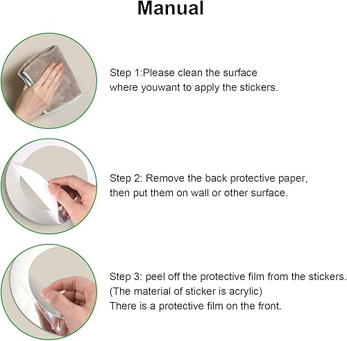 Miniatura 6 de Shappy Adhesivo de pared extraíble para decoración del hogar, sala de estar, dormitorio (1.0-5.3 in, 48 piezas)