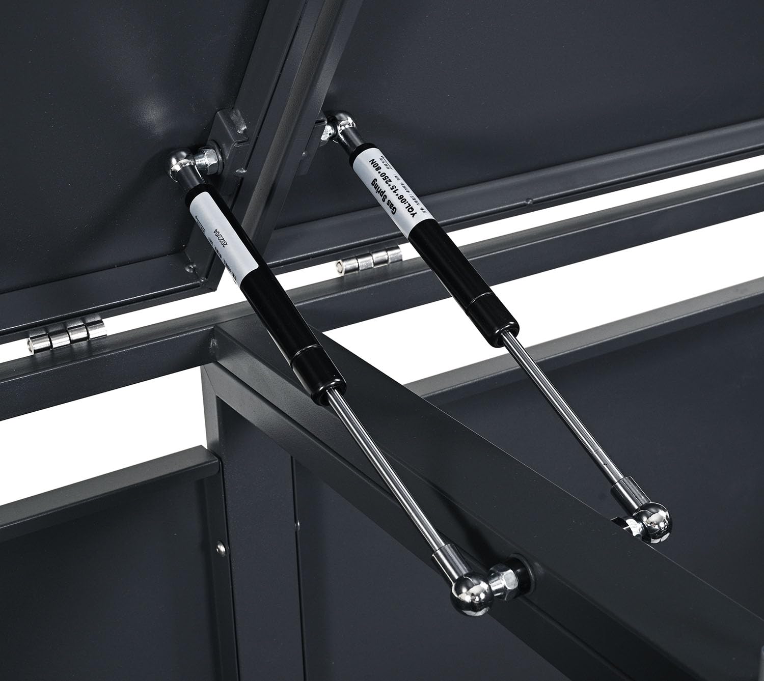 Westmann Varius 6 Mülltonnenbox 6x240L | Metall & Holzoptik | Gasdruckfedern | Magnetverschluss | Mülltonnenverkleidung Anthrazit