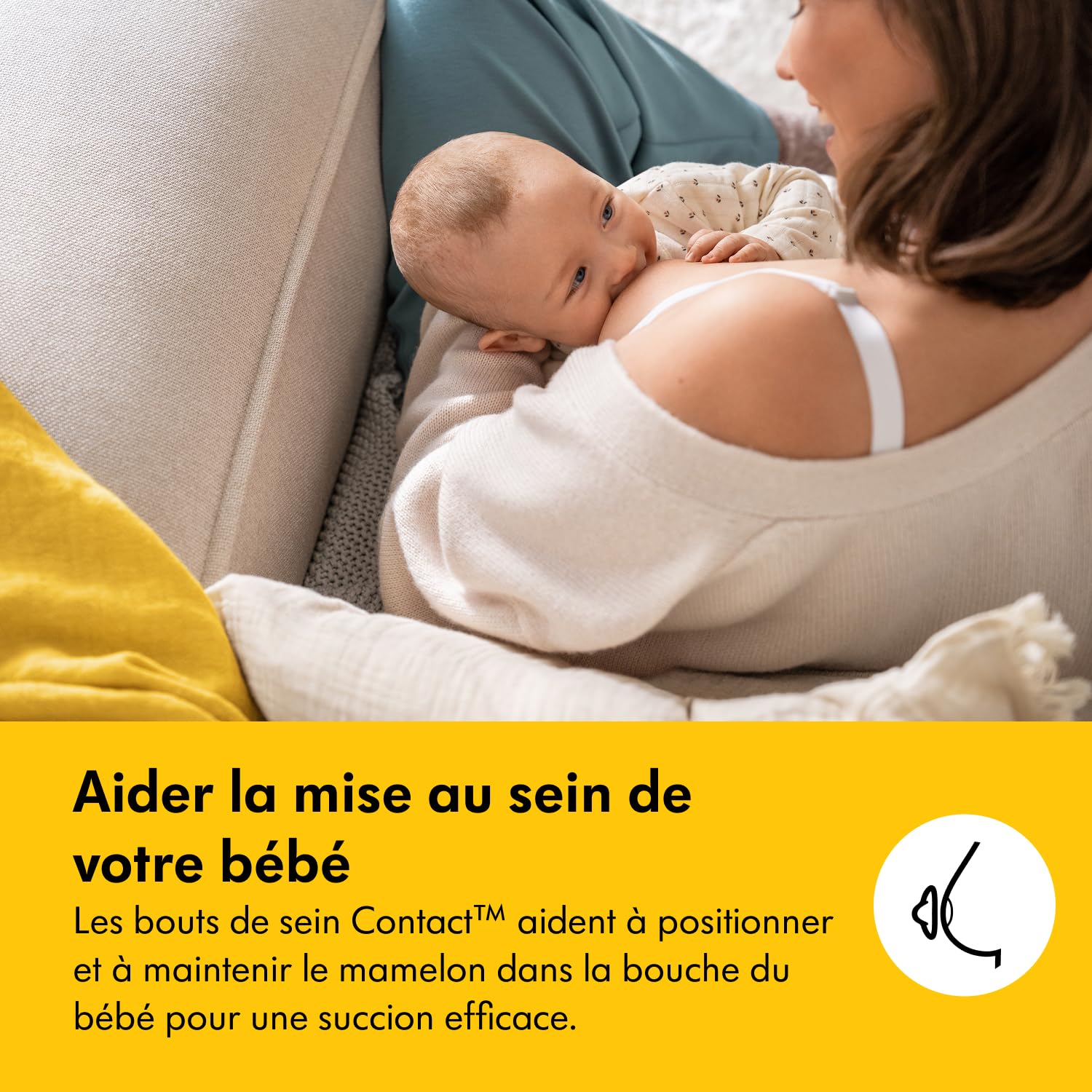 Medela Bouts de sein en silicone Contact Medela, design ultra-fin et souple, fabriqués sans BPA, 1 paquet de 2 bouts de sein (20 mm) et étui