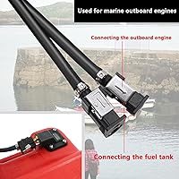 Vista 6 de Tnisesm Conjunto de línea de combustible de 5/16" 6 pies, con conector de goma marina para motor fuera de borda de barco, RVs, conjunto