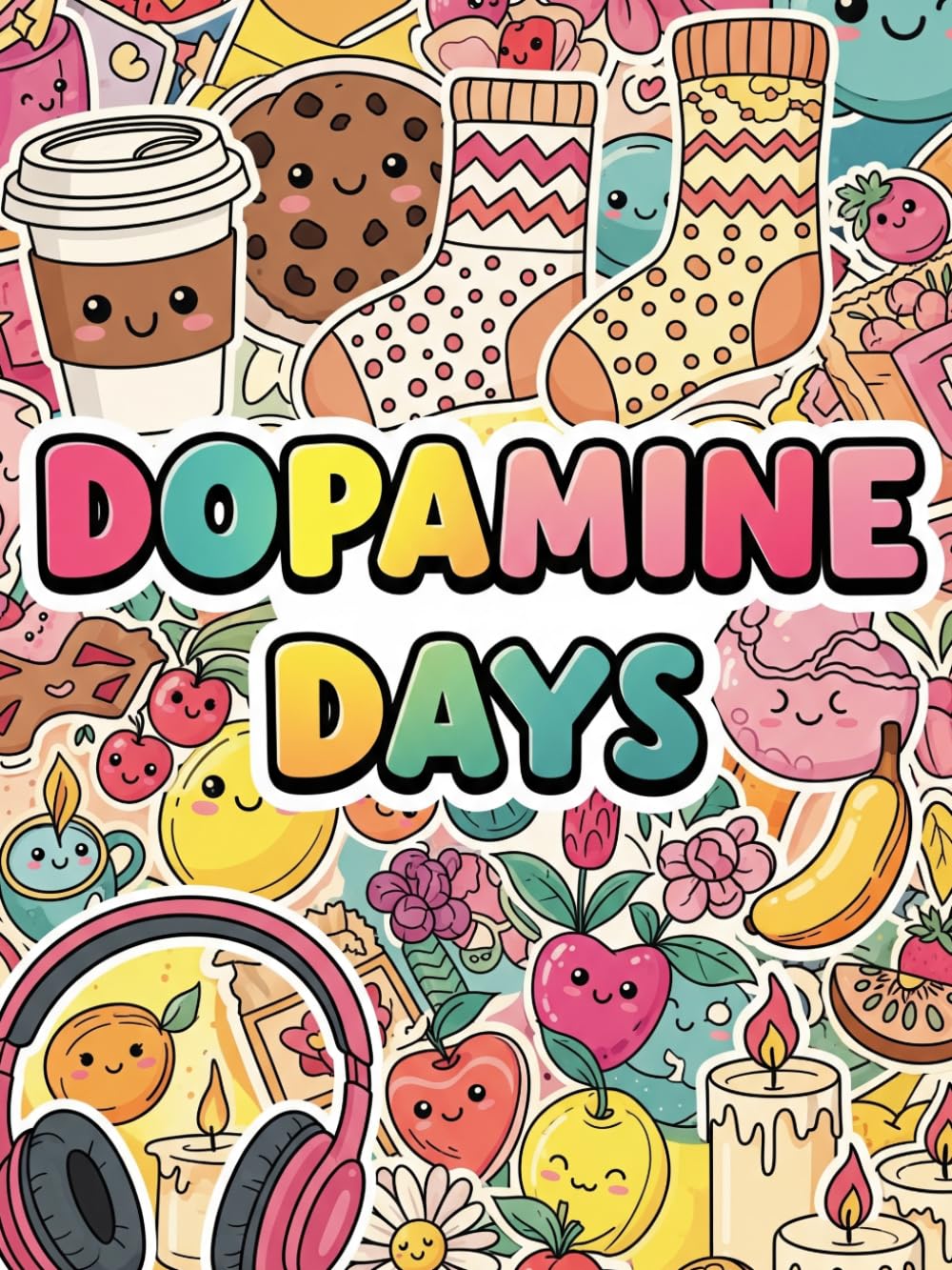 Dopamine Days: A Bold & Easy Coloring Book with Happy Scenes, Cute Comfort Moments, and Relaxing Aesthetic Pages for Stress Relief