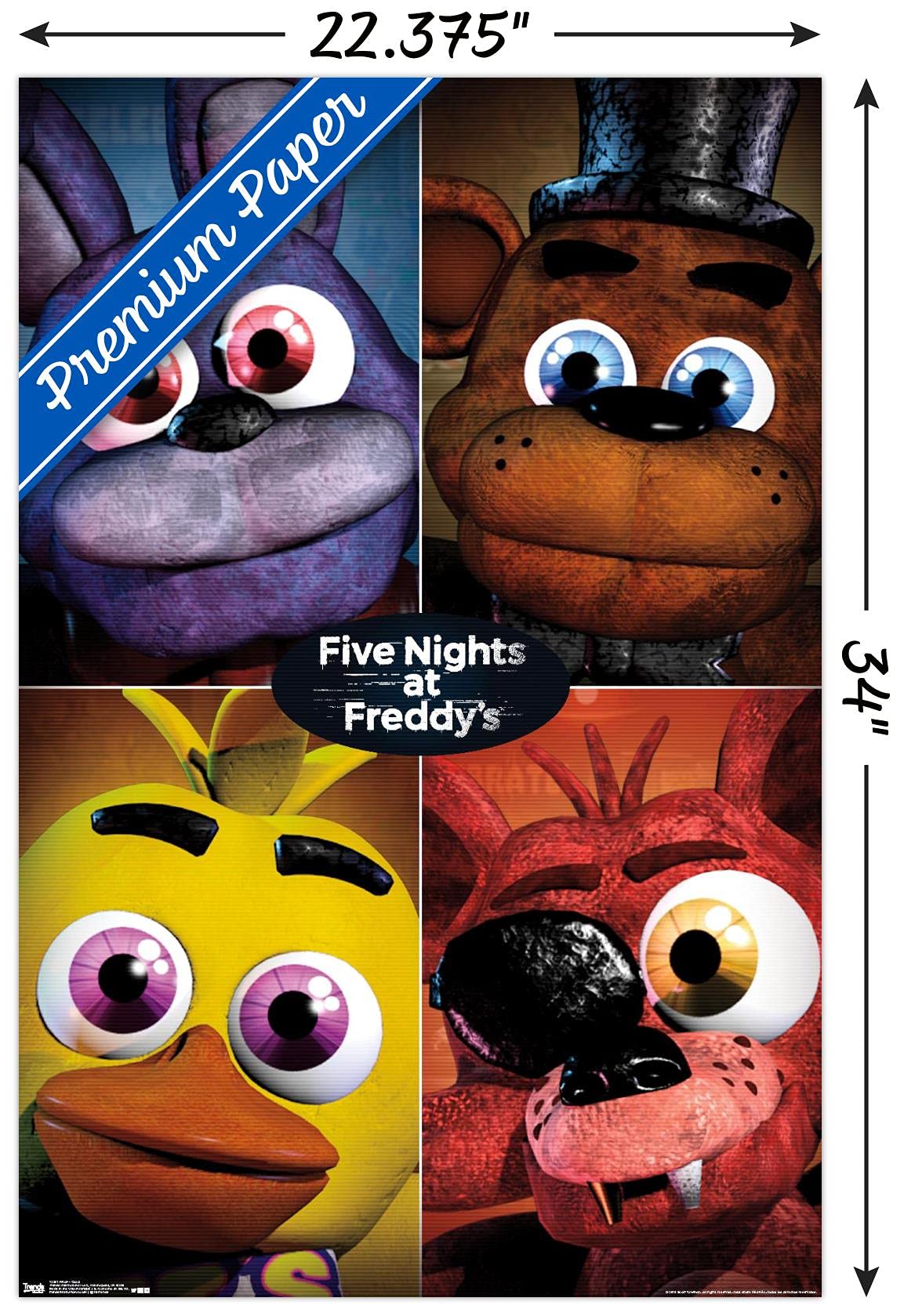 Amazon.com: Trends International Five Nights at Freddy's - Quad