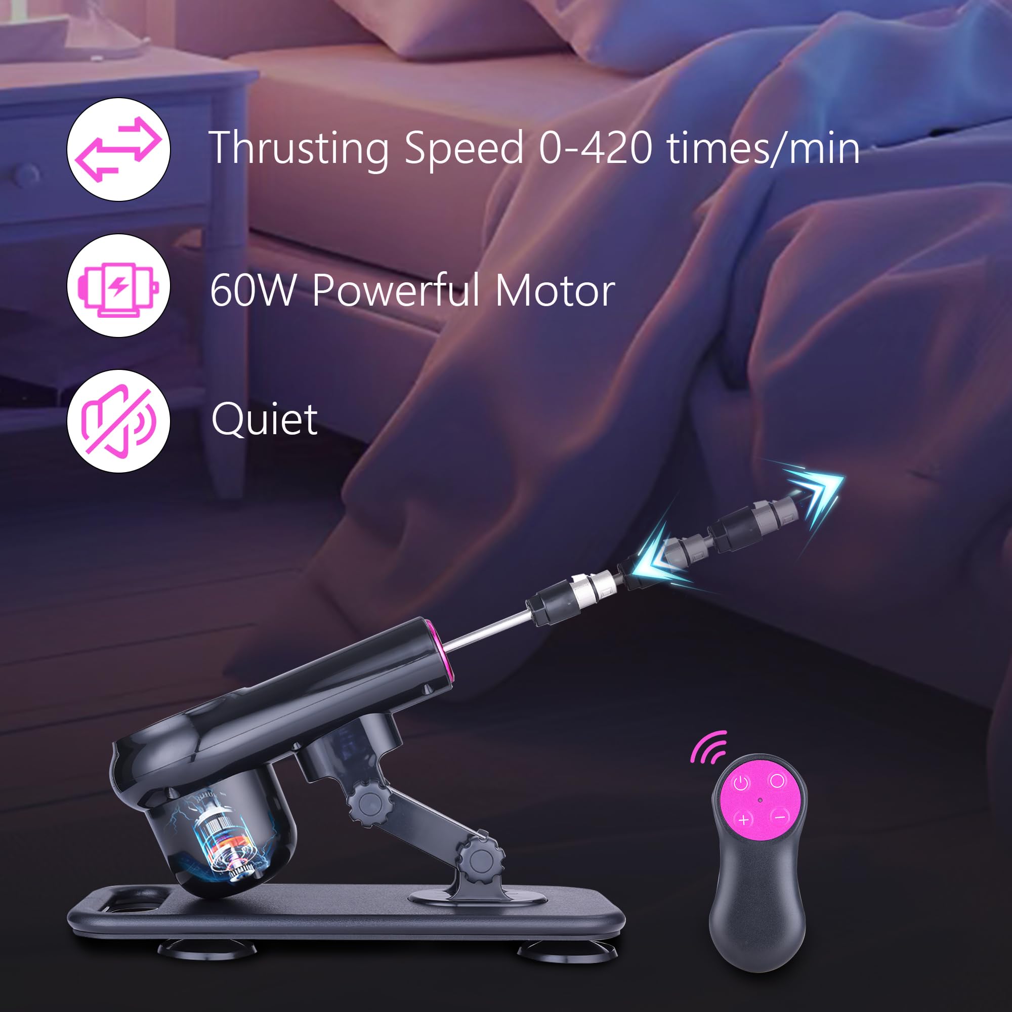 Macchina del sesso telecomandata con grandi dildo Love Machine Sex Toys per uomini e donne Macchina automatica di spinta con dildo realistico e attacchi 3XLR
