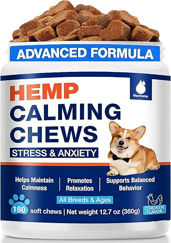 Calming Chews for Dogs(180 Cts), Advanced Неmр Dog Calming Chews, Anxiеty Rеlief Treats Help with Separation, Composure, Barking, Thunderstorms, Strеss Rеlief,