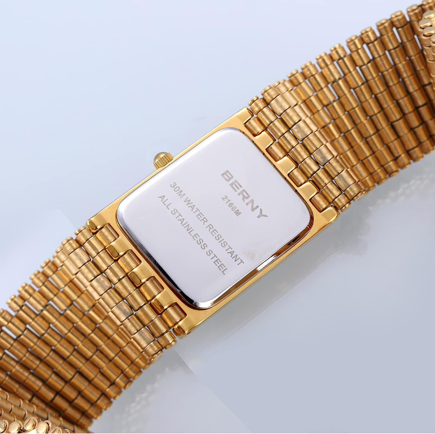 BERNY Gold Watches for Men with Date Window Japanese Quartz Movement Waterproof Men's Wrist Watches Luxury Casual Fashion Mens Watch - Image 3