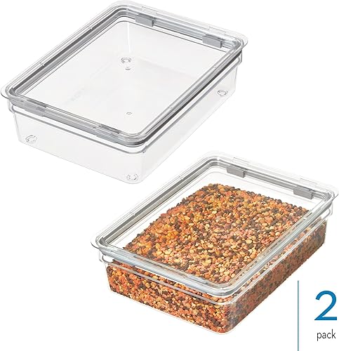 Miniatura 8 de IDESIGN The Fresh Collection - Contenedor de almacenamiento grande y corto para productos secos, 7.85 pulgadas de largo x 10.5 pulgadas de alto x 3