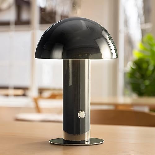 Vista 33 de JONATHAN Y JYL7115E Boletus - Lámpara de mesa LED integrada de hongo de hierro de 10.75 pulgadas, contemporánea, bohemia, recargable, inalámbrica