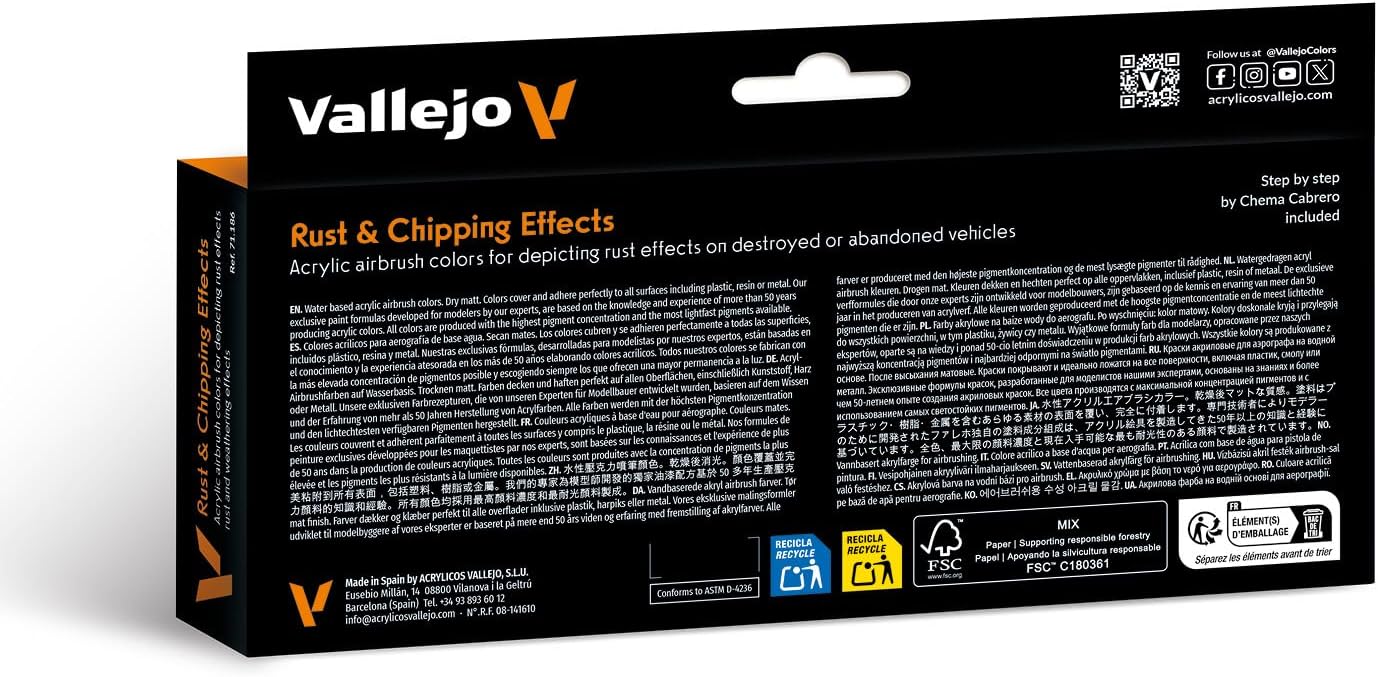 Vallejo Rust and Chipping Effects Colors, 17ML