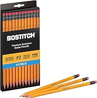 Vista 9 de Bostitch Office Premium - Lápices #2, madera de cedro americano, preafilados, grafito HB, paquete de 24 unidades (BACP12Y-2PK)