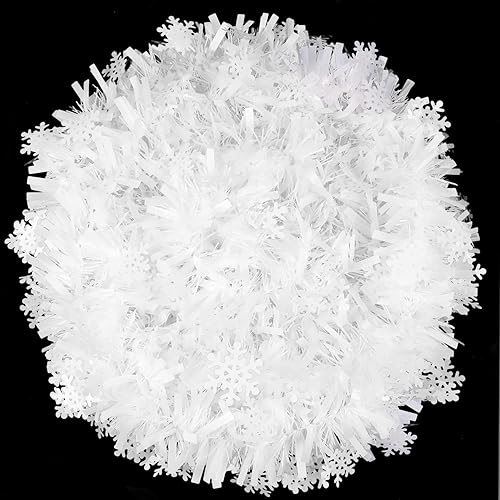 Miniatura 8 de Guirnalda de oropel de otoño de 33 pies de Acción de Gracias, hoja de arce dorada y cobre brillante, guirnalda metálica colgante de oropel para