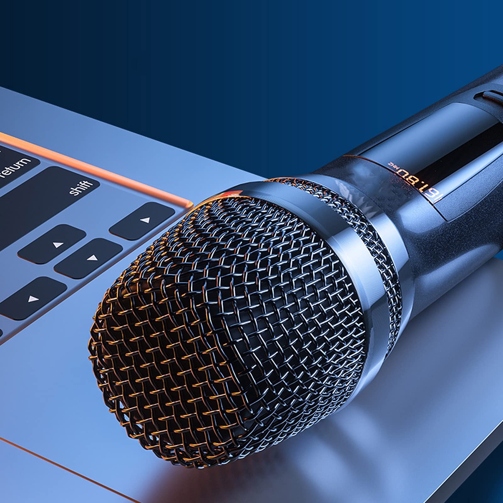 Mikrofon do śpiewu bezprzewodowy z odbiornikiem, profesjonalny dynamiczny mikrofon ręczny, domowy, metalowy mikrofon do karaoke, śpiewający (bez baterii) zestaw mikrofonu