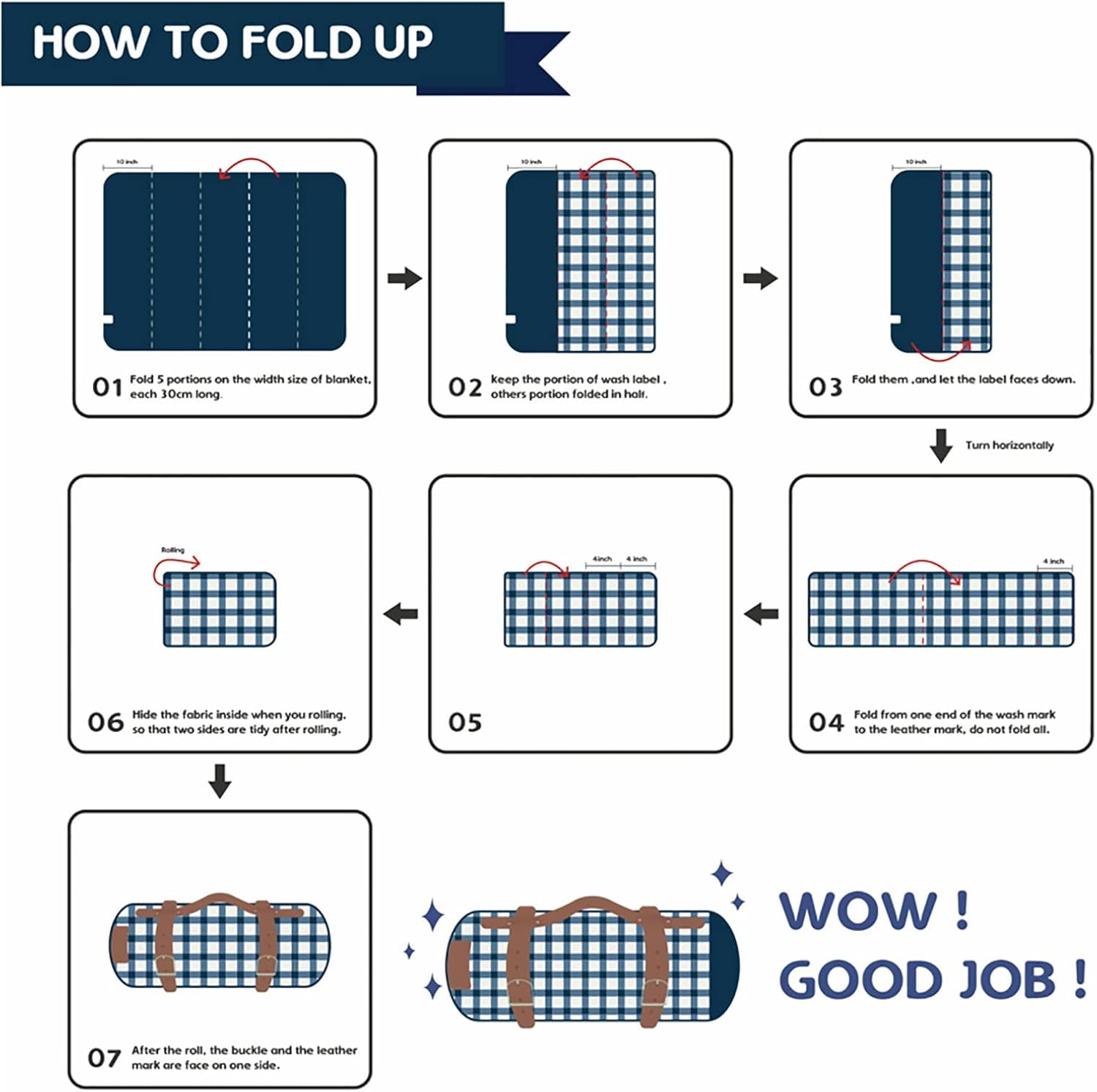 Picnic Blanket,Foldable Portable Waterproof Backing Machine Washable Outdoor Blanket with Carry Strap,for Travel Camping-Yellow and White Squares 200x200cm(79x79inch)