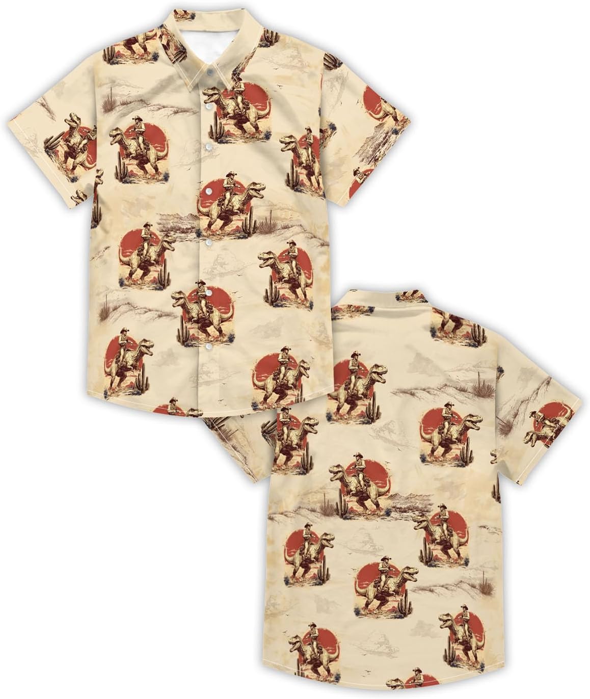 BJU Mens Hawaiian Shirt Summer Beach Tropical Vacation Print Aloha Shirt Casual Short Sleeve Button Down Shirt - Image 5