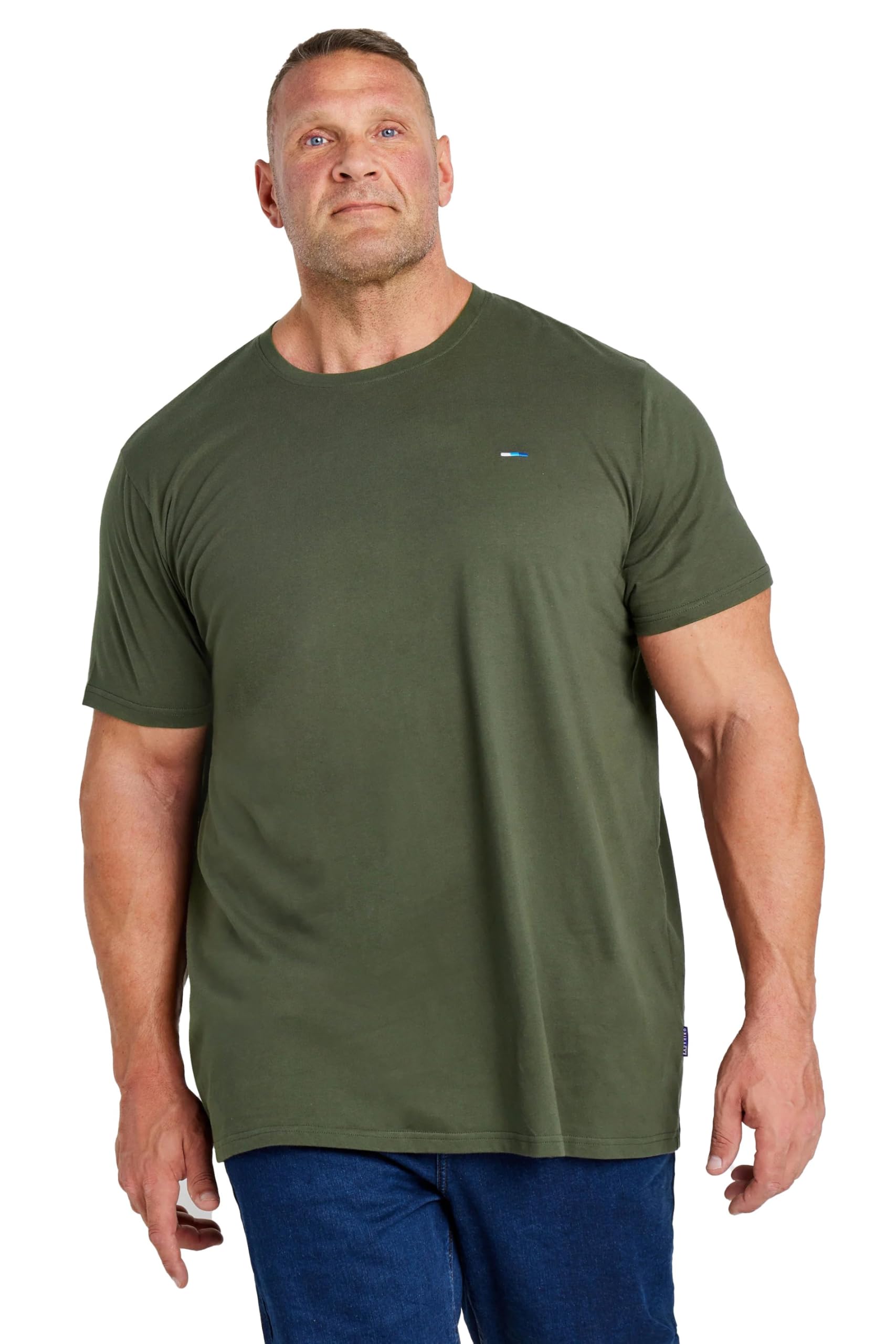 BadRhino Big & Tall Green Extra Long Core T-Shirt - Men's - Plus Size Curve