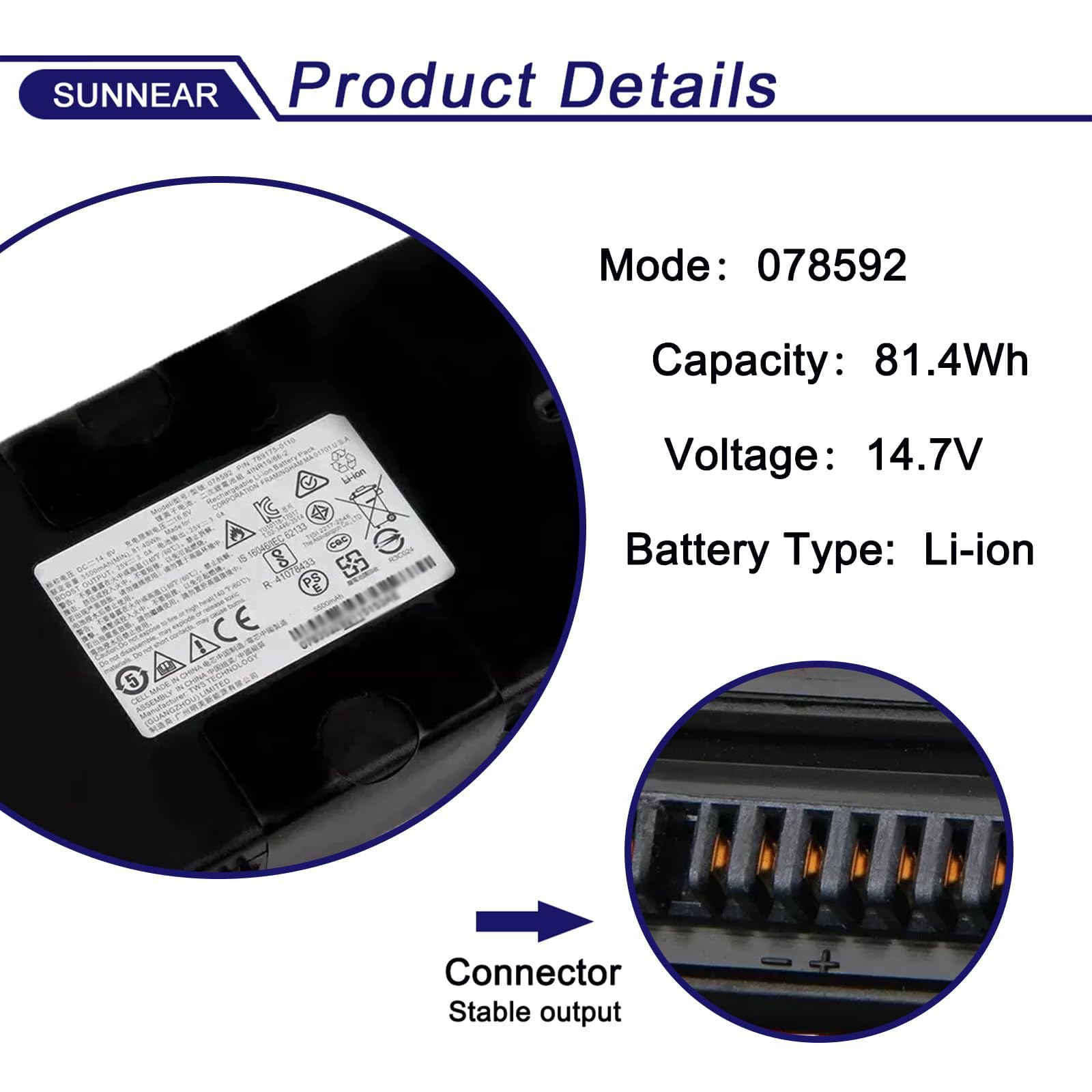 Amazon.com: 81.4WH Battery Replacement for Bose S1 Pro 789175
