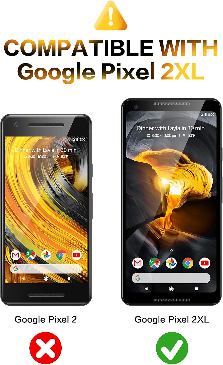 GVIEWIN Designed for Google Pixel 2 XL Screen Protector [3 Pack], Tempered Glass Full Coverage Screen Protection Film with Ultra HD Clarity Case Friendly Bubble Free Clear Screen Film for Pixel 2 XL