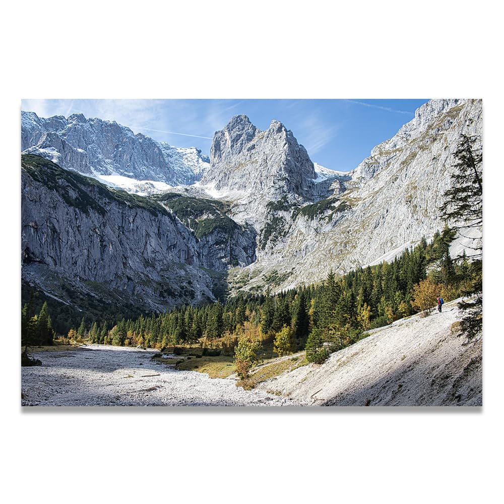 VHdfgTY The Tree Is TenaciousMountain Landscape Canvas Wall Art Nature Scenery Wall Decor for Home 70x105cm Unframed