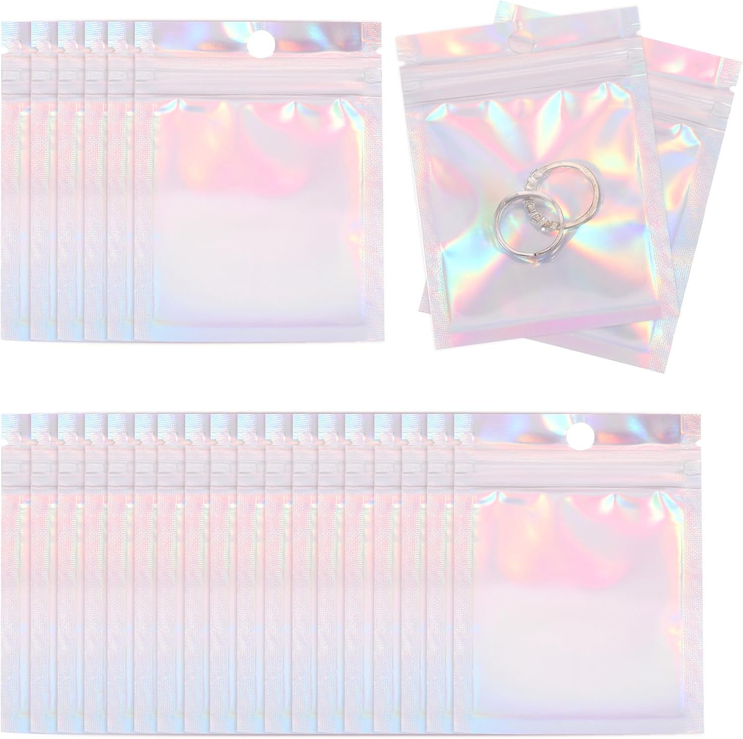 PATIKIL 100 Pcs Anti Tarnish Jewelry Bags, Plastic...