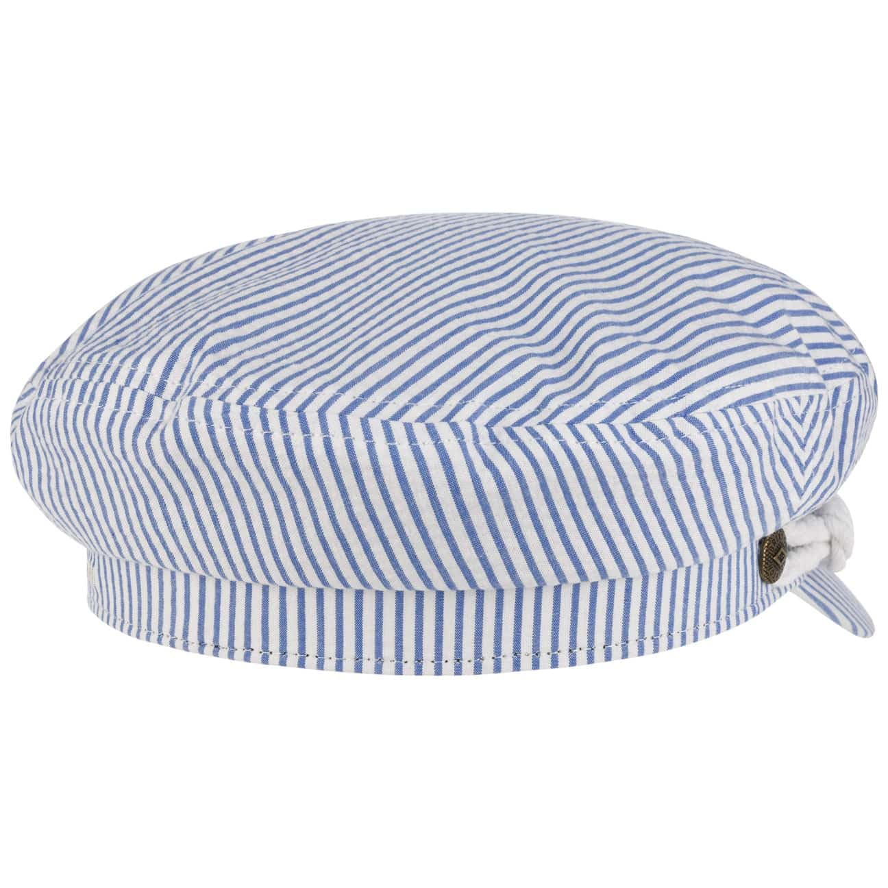 Brixton Twotone Stripes Fiddler Elbsegler Baker-Boy-Mütze Schirmmütze Ballonmütze Kapitänsmütze Damen - mit Schirm, Futter, Futter