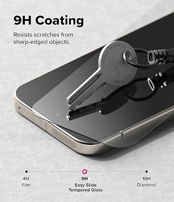 Ringke for Google Pixel 10/10 Pro Screen Protector [Easy Slide, 2 Pack] | Easy Installation with Alignment Tool, Case Friendly Premium 9H Hardness Tempered Glass