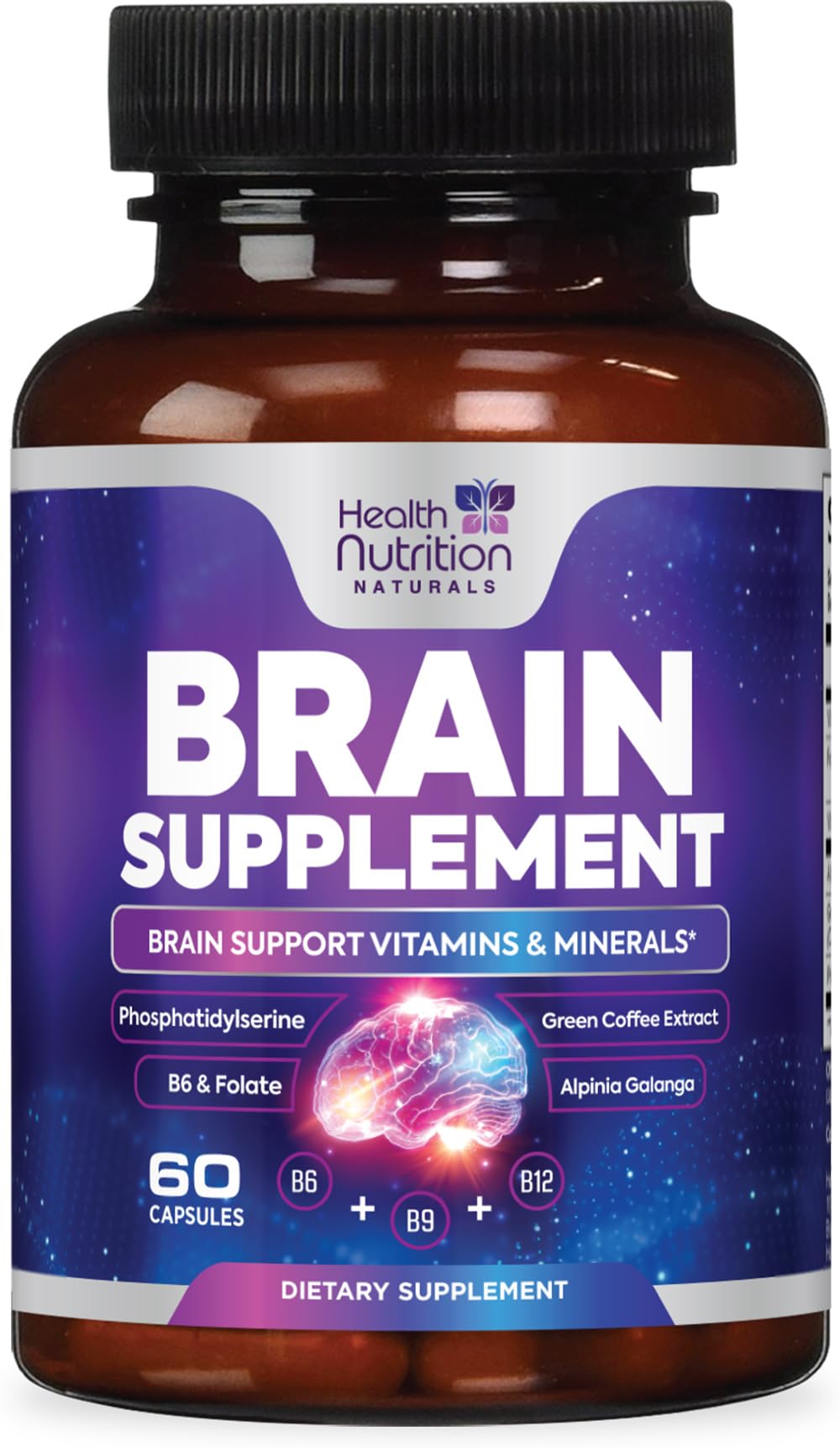 Brain Memory Supplement - 3X Strength Nootropics for Concentration, Clarity & Focus Support - Brain Health Cognitive Vitamins with Bacopa, Phosphatidylserine & DMAE, Brain Booster, 120 Capsules — Amazon image 10