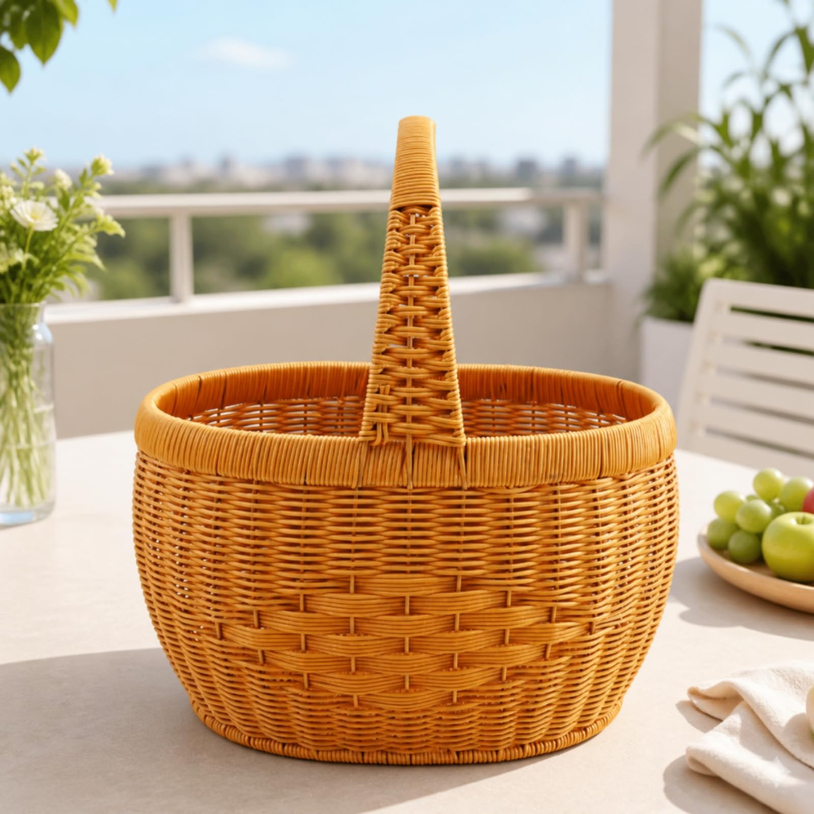 Sharplace Cesta Ovalada Polipropileno Ligero, Style to 2, Size to 2
