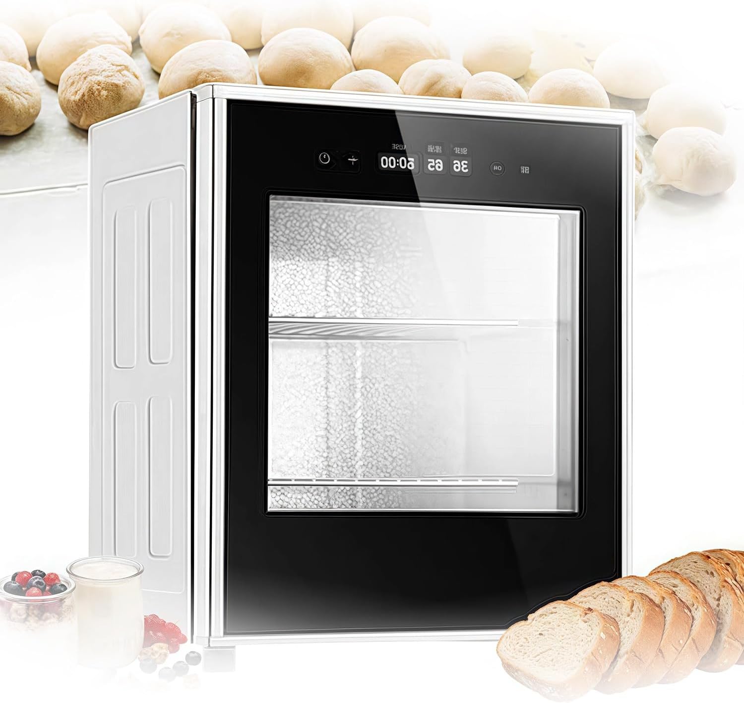 40l Dough Proofing Box,Kitchen Dough Yogurt Bread Proofer with Adjustable Temperature, Removable Electric Dough Proofer, for Bread,Pizza,Yogurt Even Fermentation