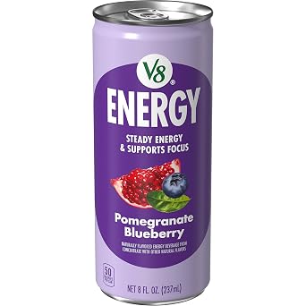 V8 Energy Pomegranate Blueberry Energy Drink, 8 fl oz Can