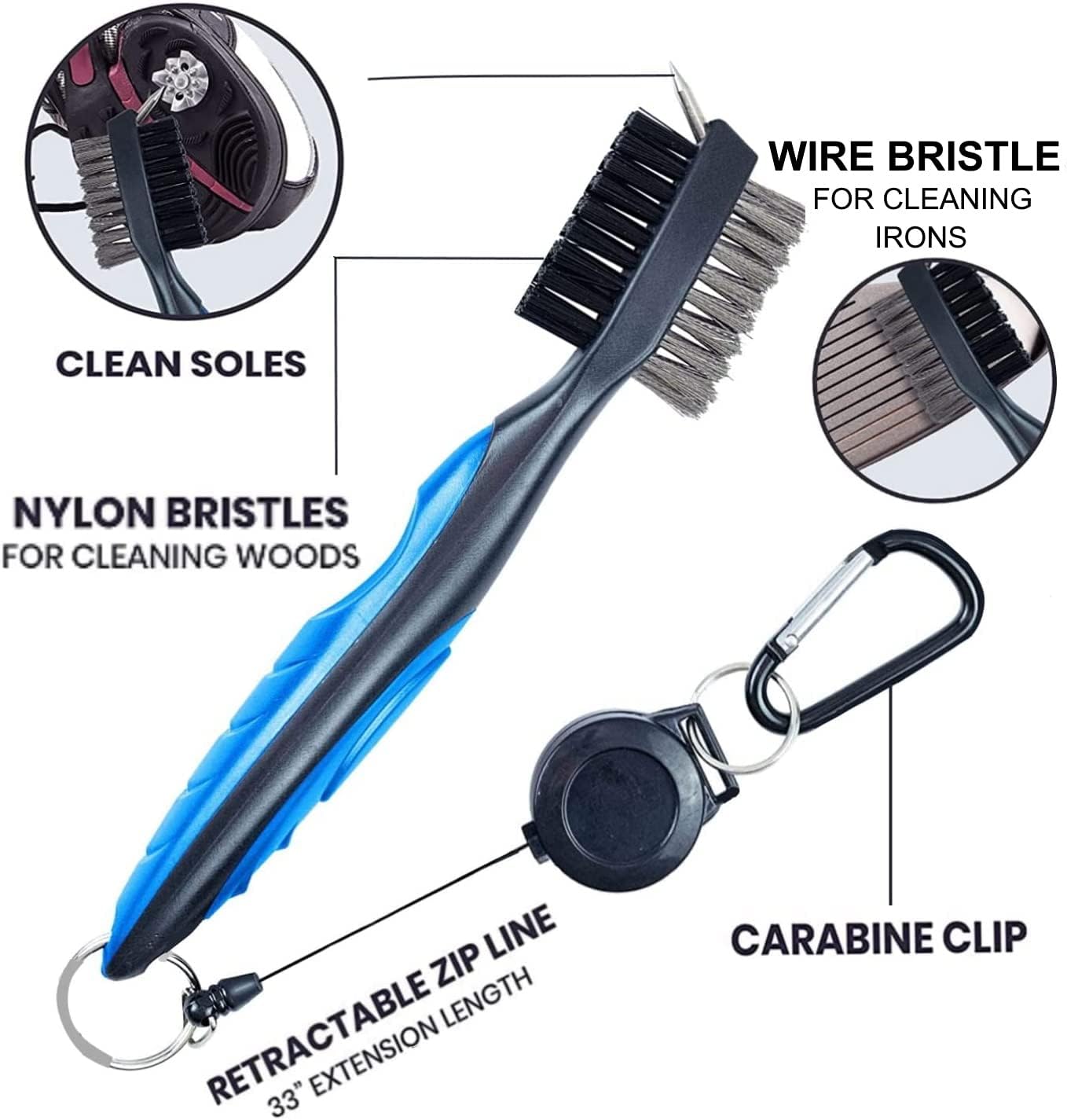 Golf Towel Pack - 3 Microfiber Waffle Pattern Golf Towels Including Golf Club Brush and Groove Cleaner Divot Repair Tool - Image 4