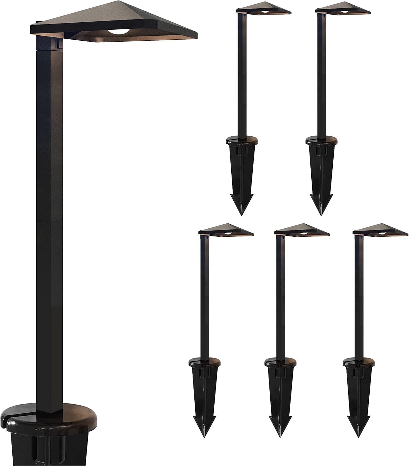 GKOLED 6 Pack Low Voltage LED Landscape Pathway Light, Outdoor Garden Yard Walkway Sidewalk